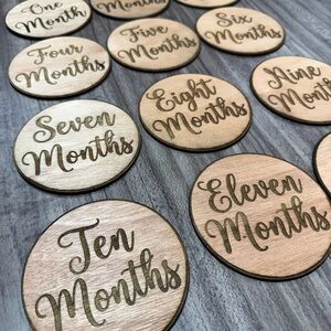 Wooden Baby Milestone Discs